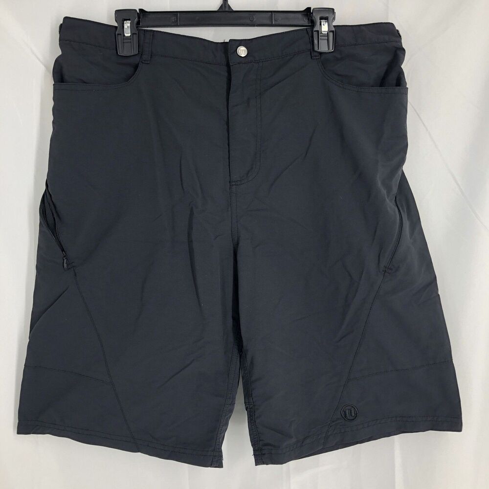 Novara Mens Large Cycling Shorts Stretch Black Nylon Mountain Biking
